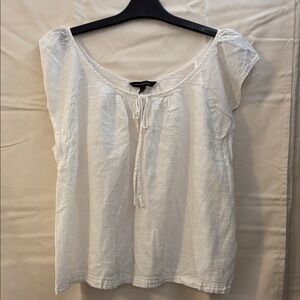 Banana Republic Cream Blouse with Tie Detail